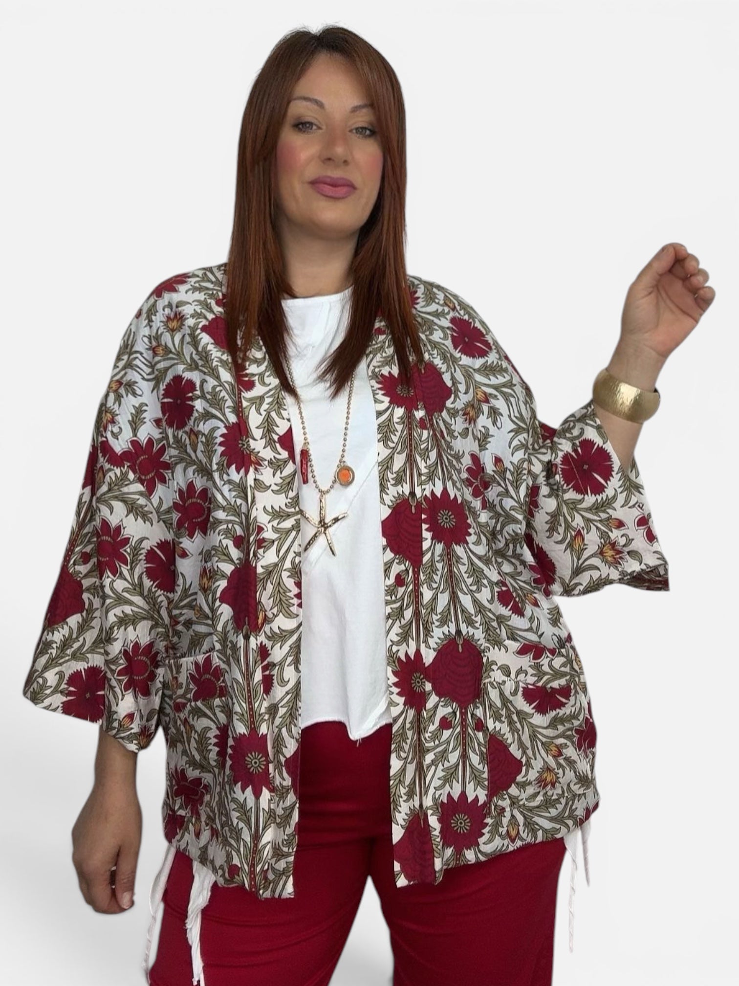 Giacca Kimono Red