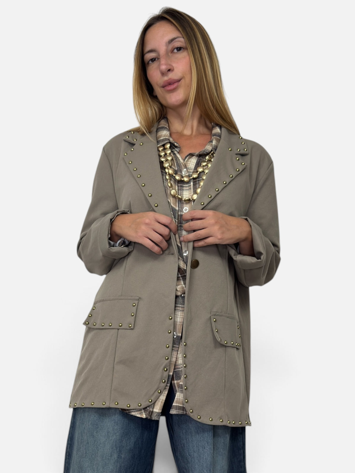 Blazer Borchie Beige