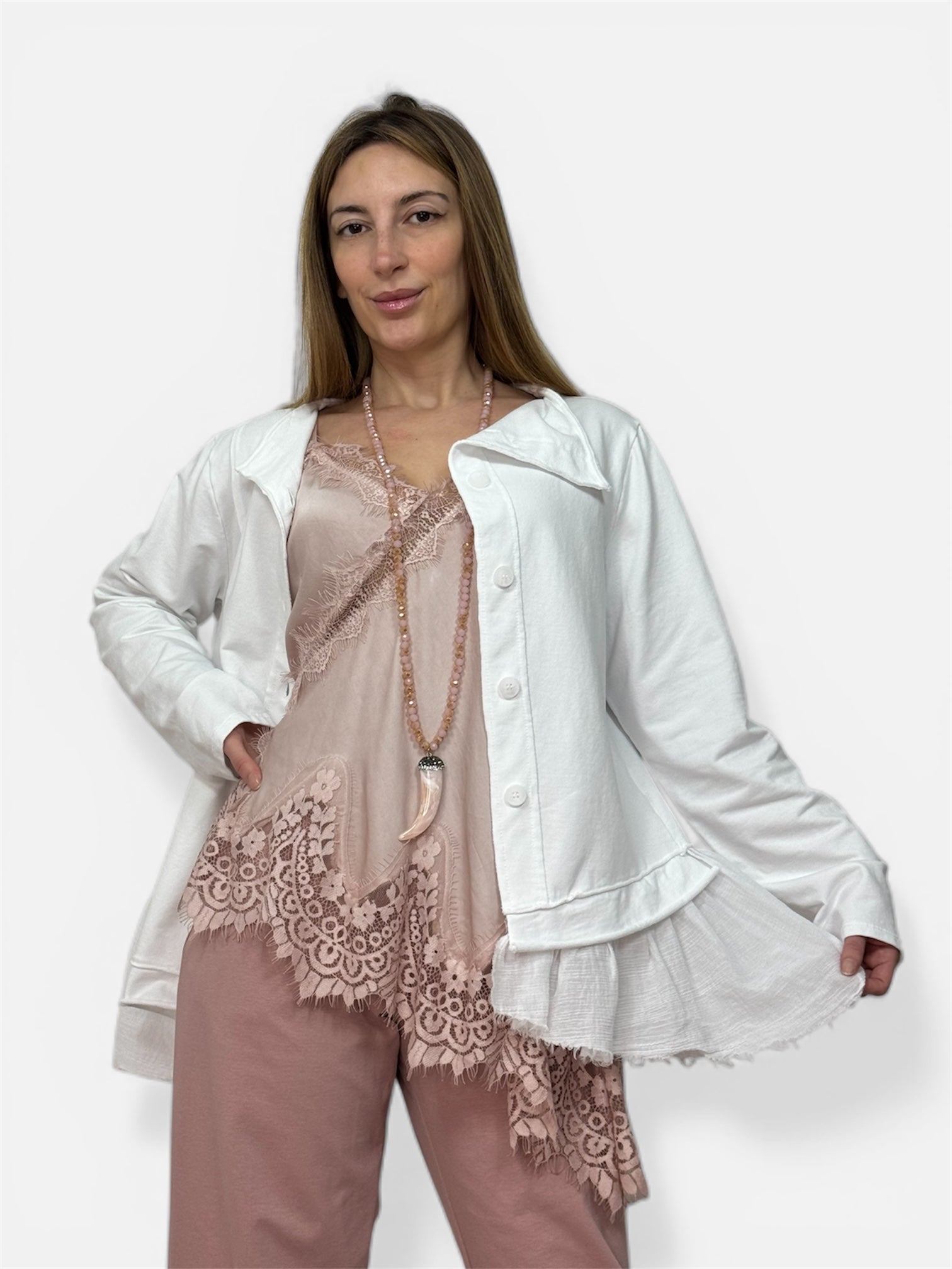 Blazer Tulle Bianca Wendy Trendy