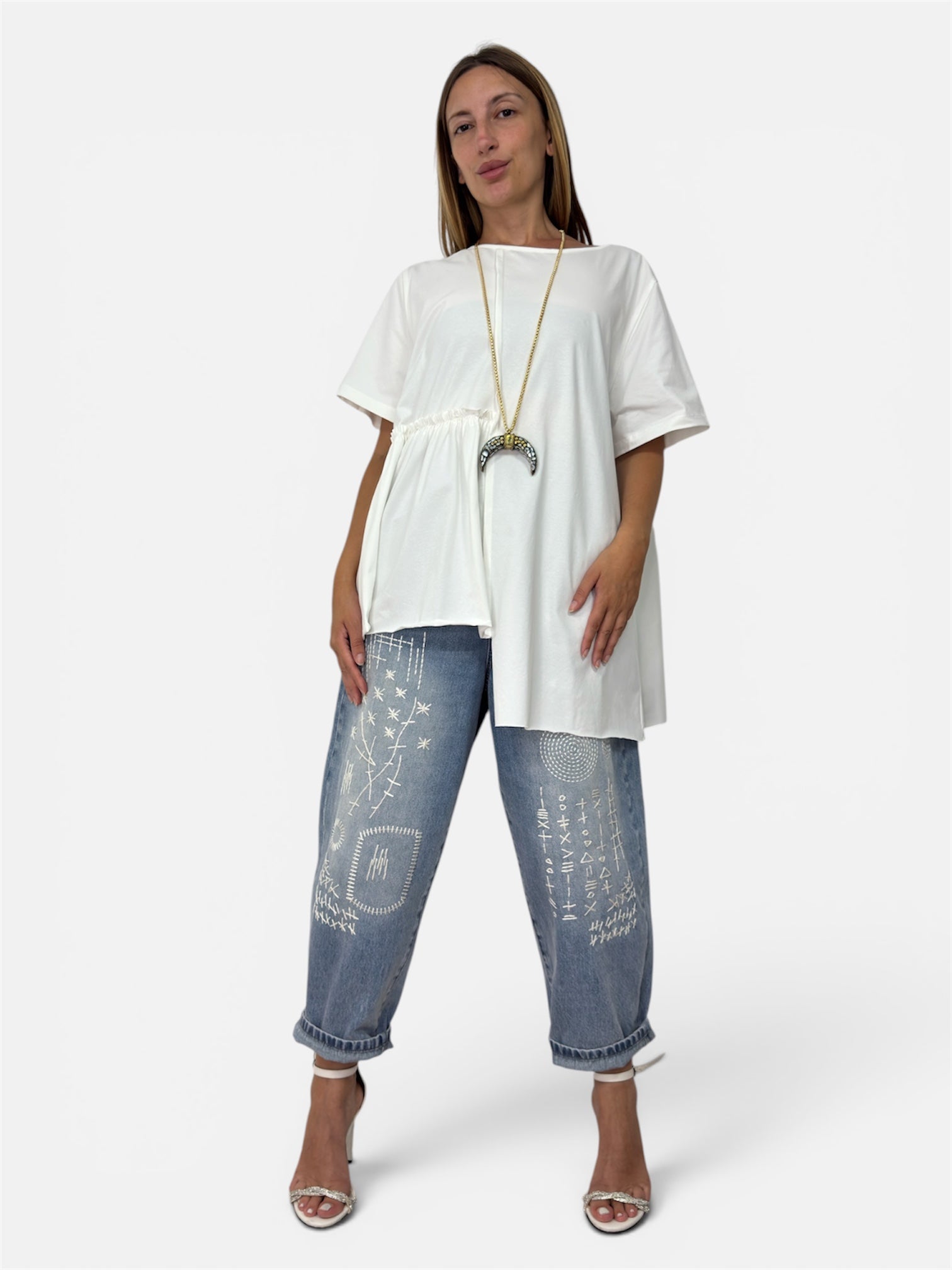 Jeans Ricamo Wendy Trendy