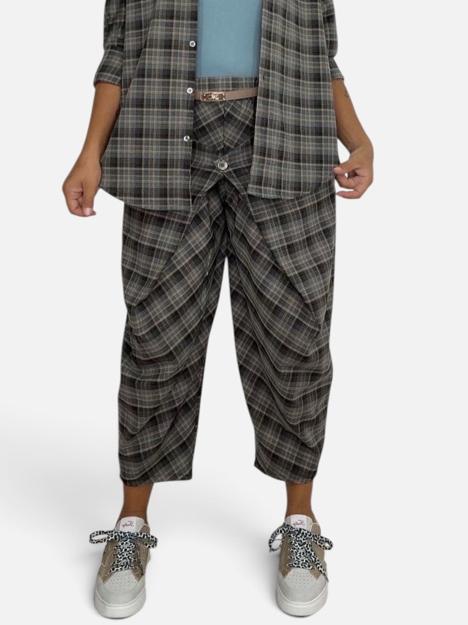 Pantalone Pareo Tartan Grey