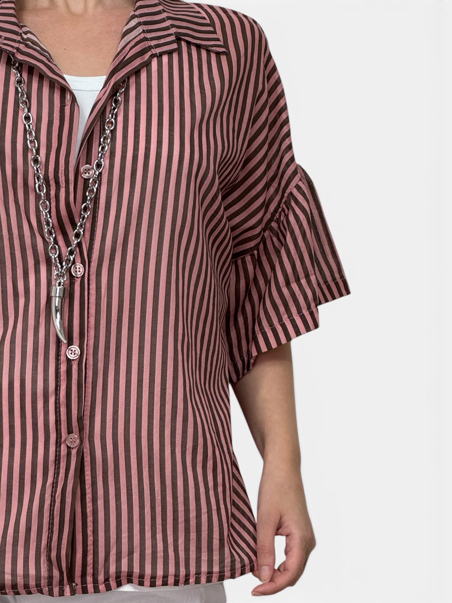 Camicia Fly Rosa e Marrone