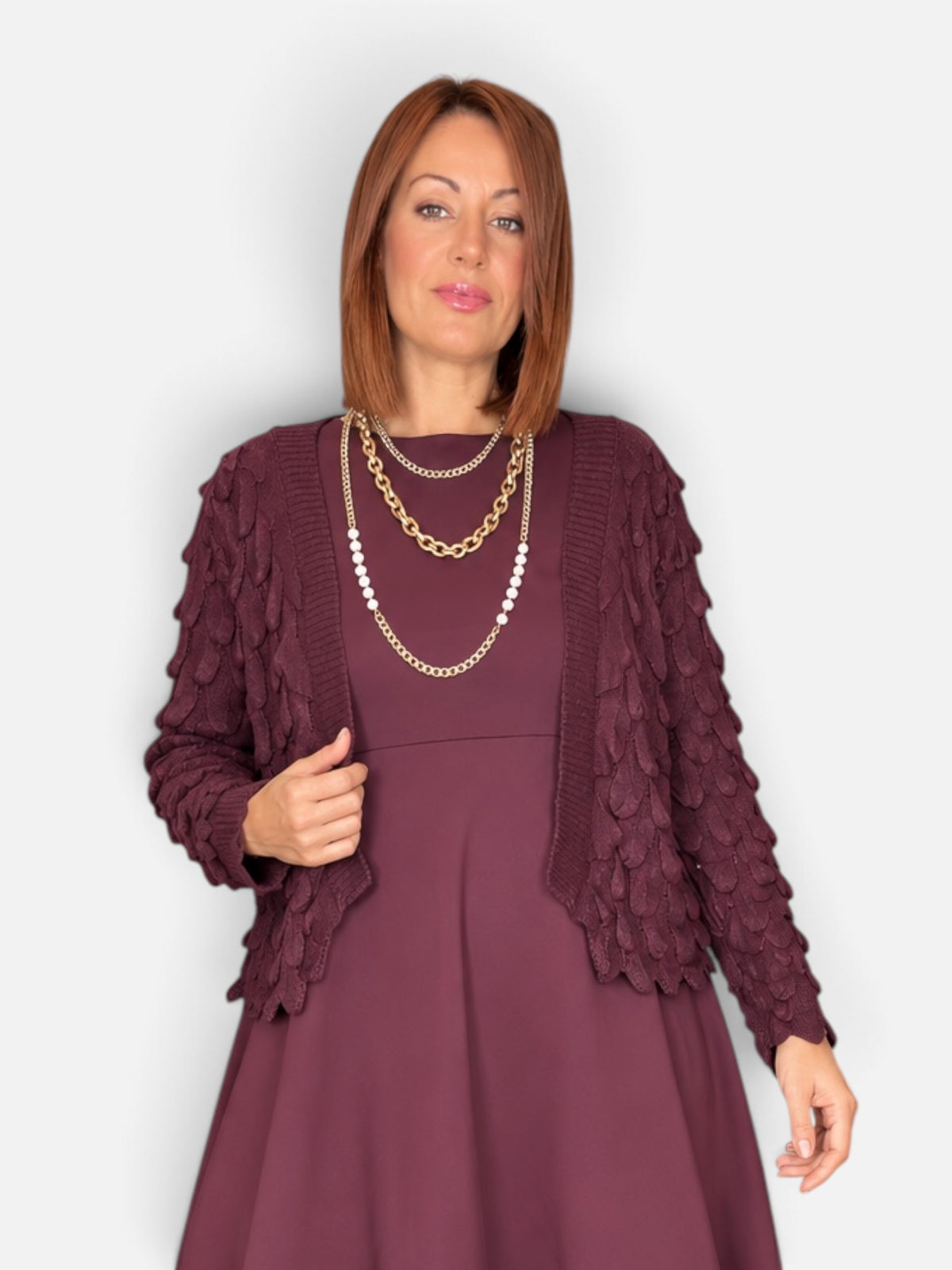 Cardigan Tokyo Bordeaux – 100% viscosa