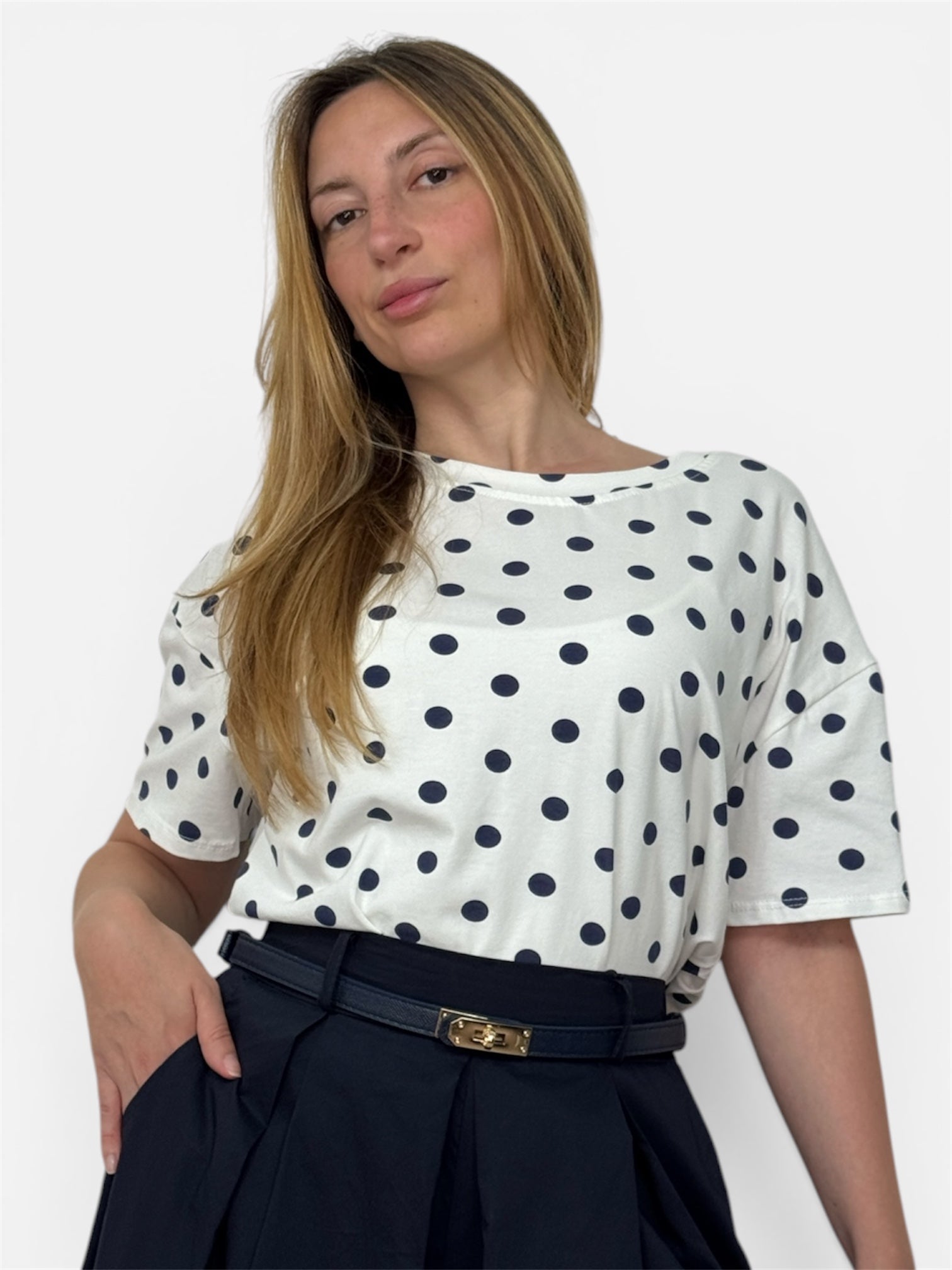 T-Shirt Pois Blu