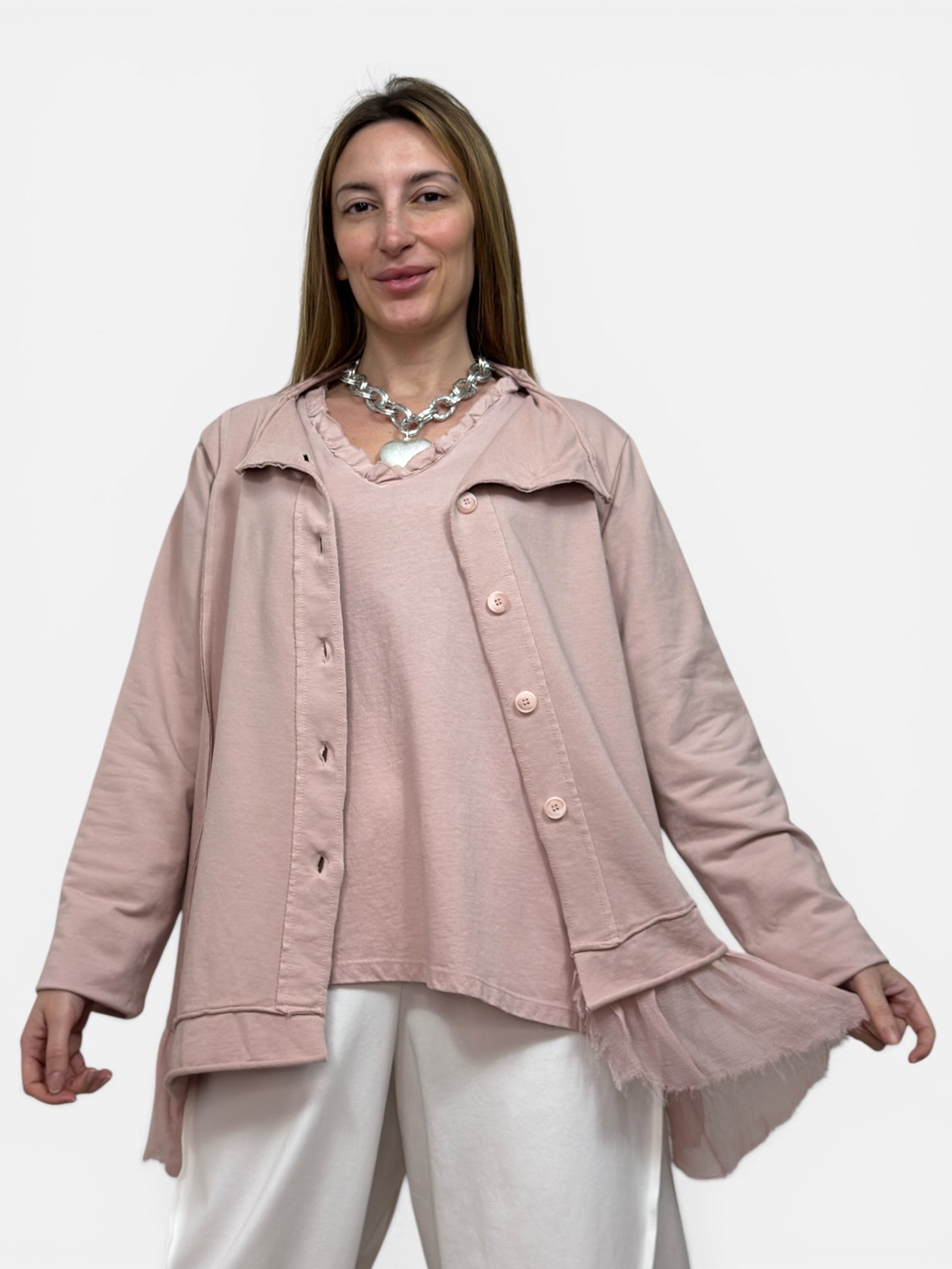 Blazer Tulle Rosa Wendy Trendy