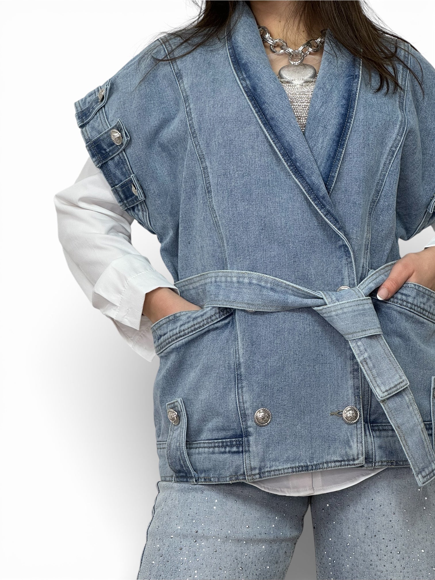 Capospalla Giromanica Denim