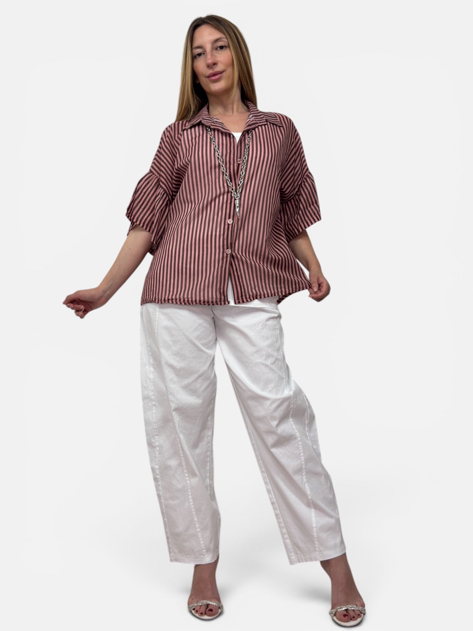 Camicia Fly Rosa e Marrone