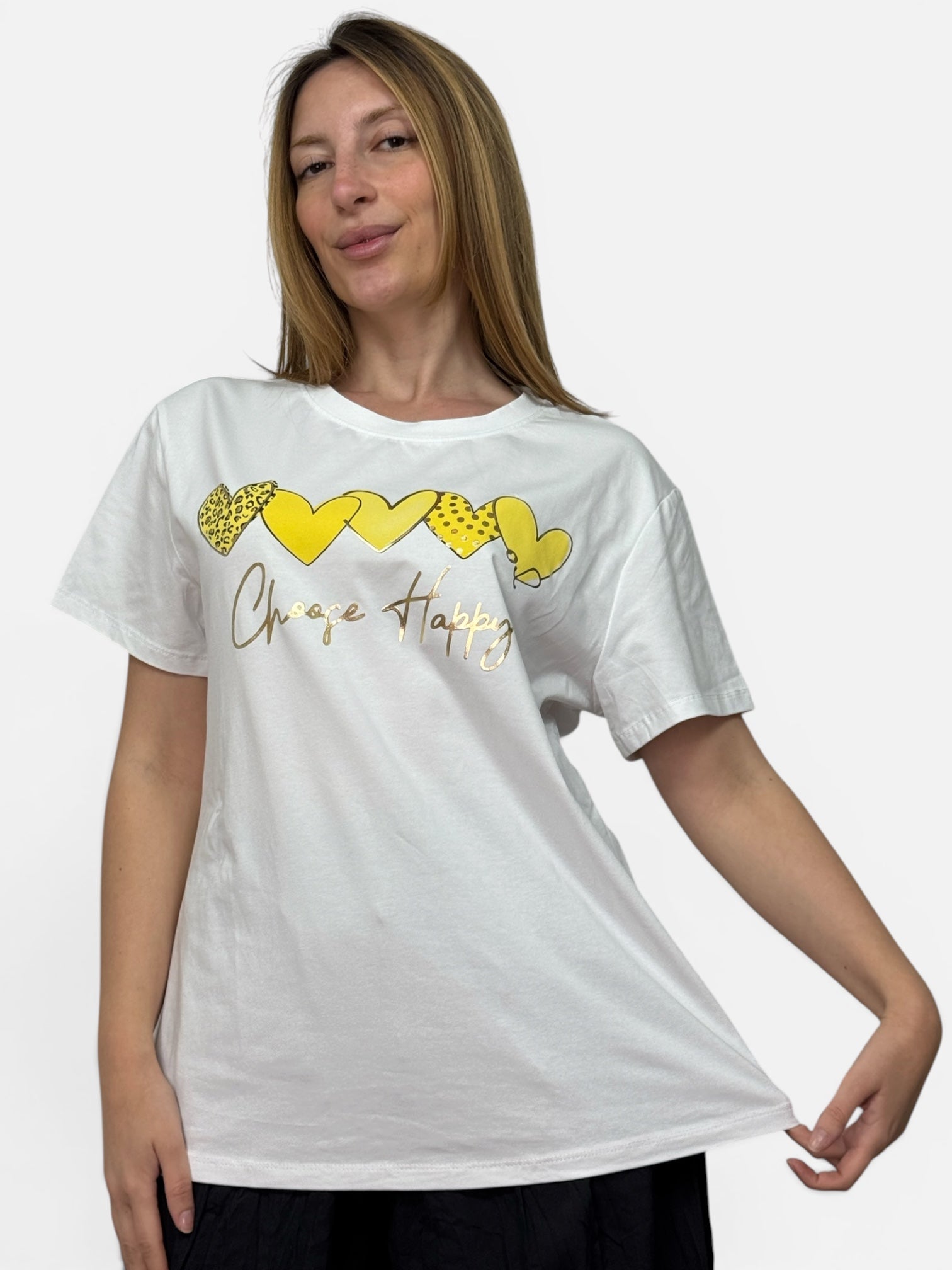 T-Shirt Cuore Giallo