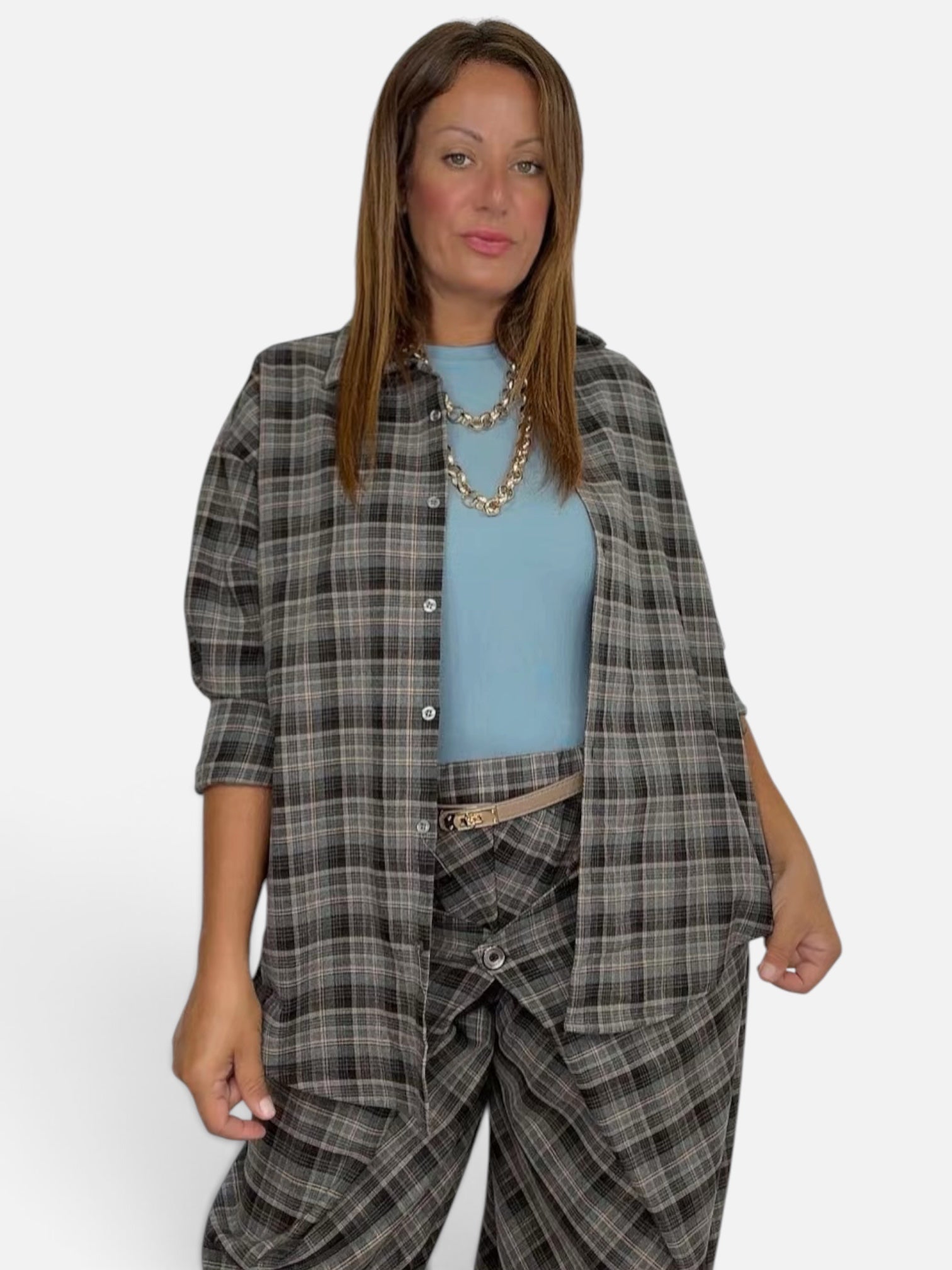 Camicia Tartan Grey