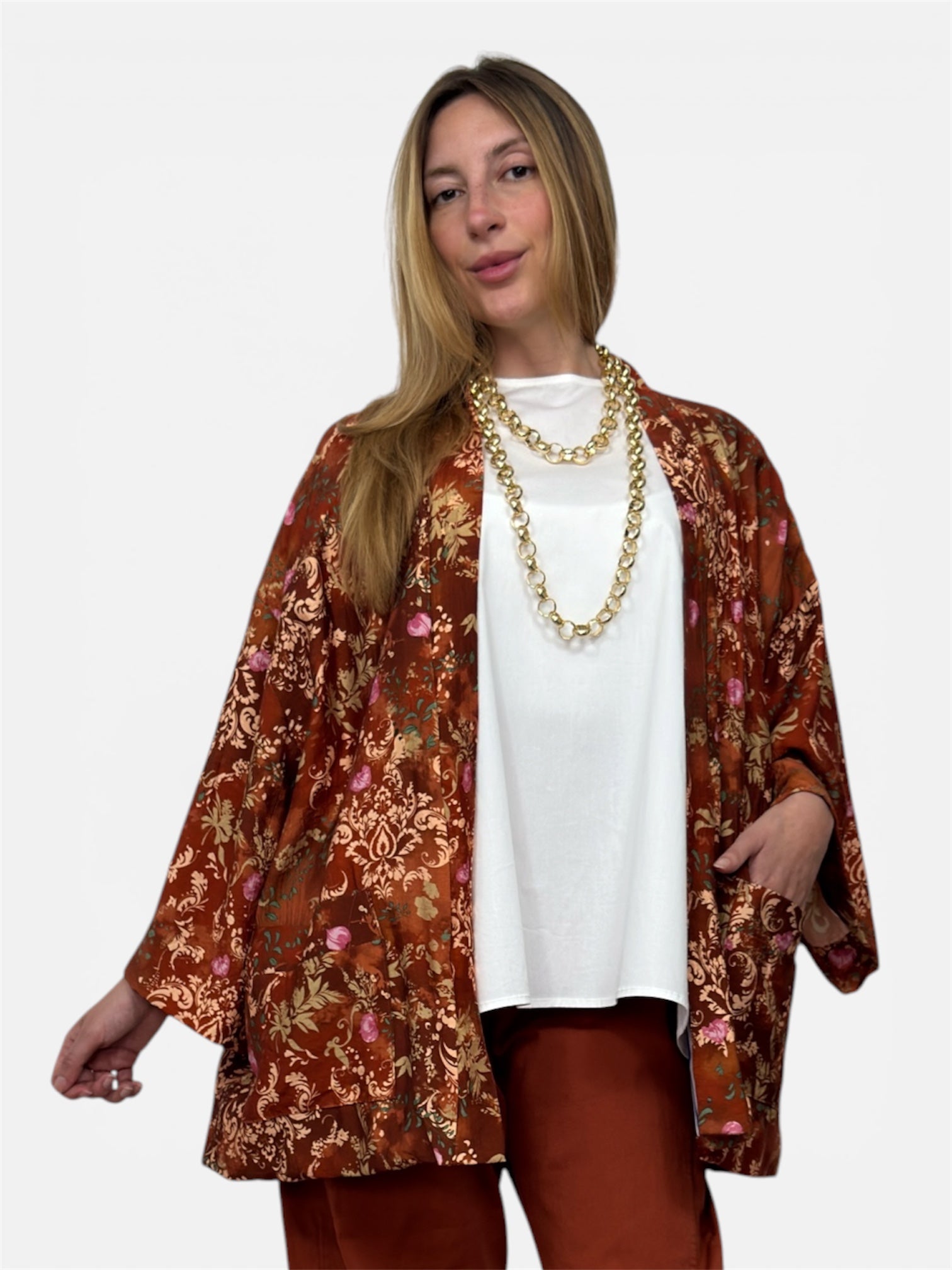 Giacca Kimono Ruggina