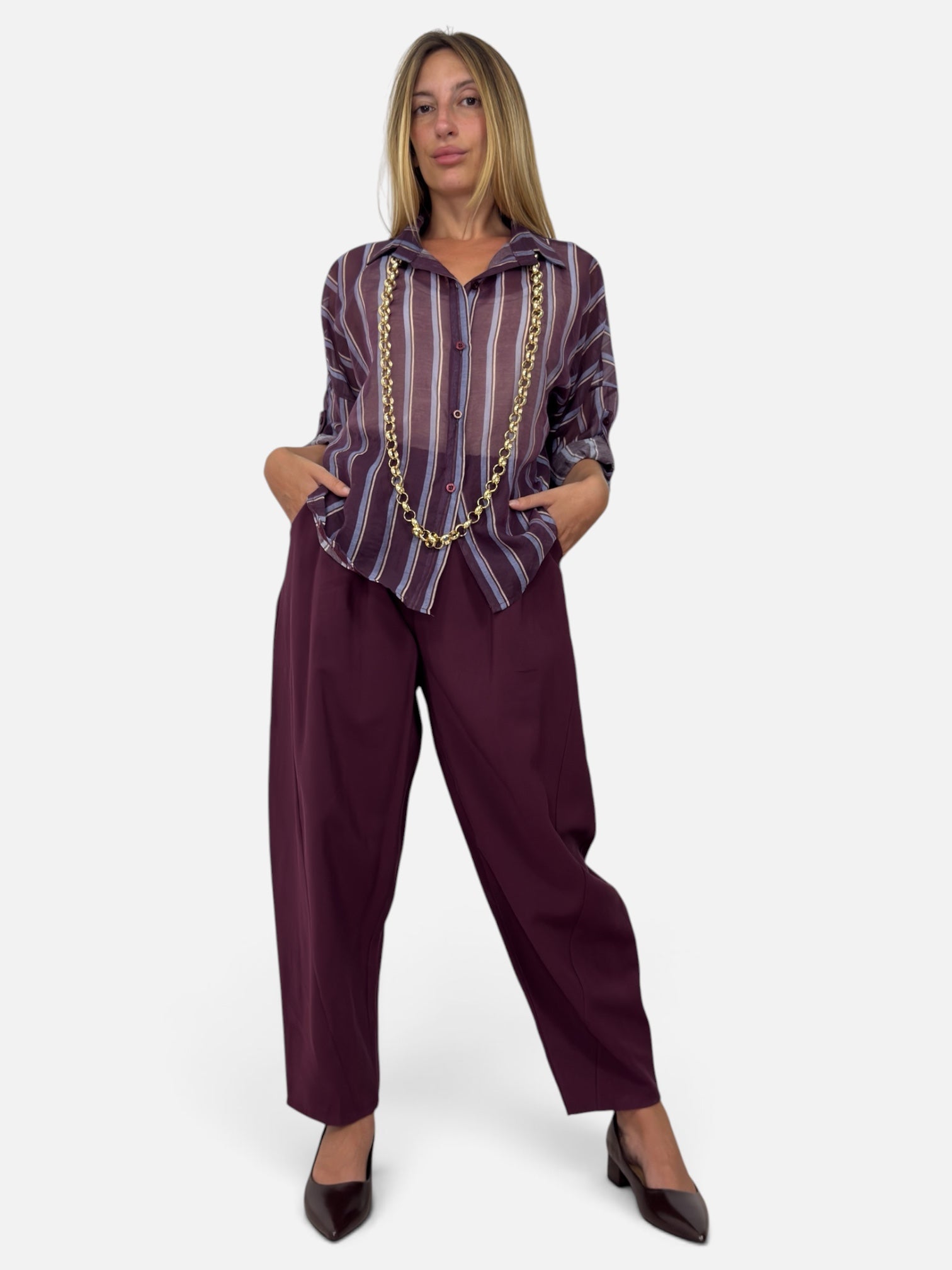 Pantalone Ovetto Bordeaux