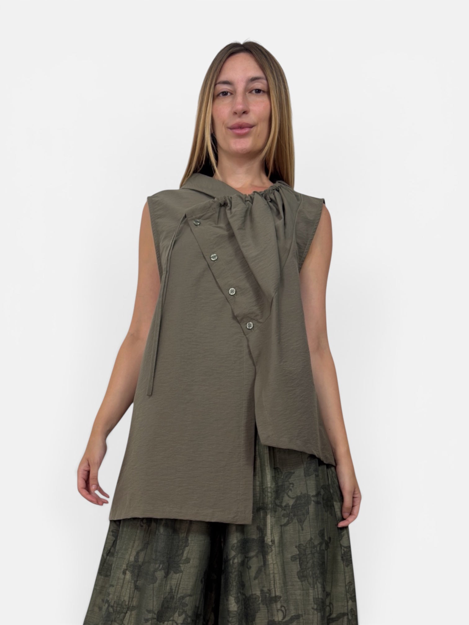 Camicia/Gilet Panama Green Aléa Uni