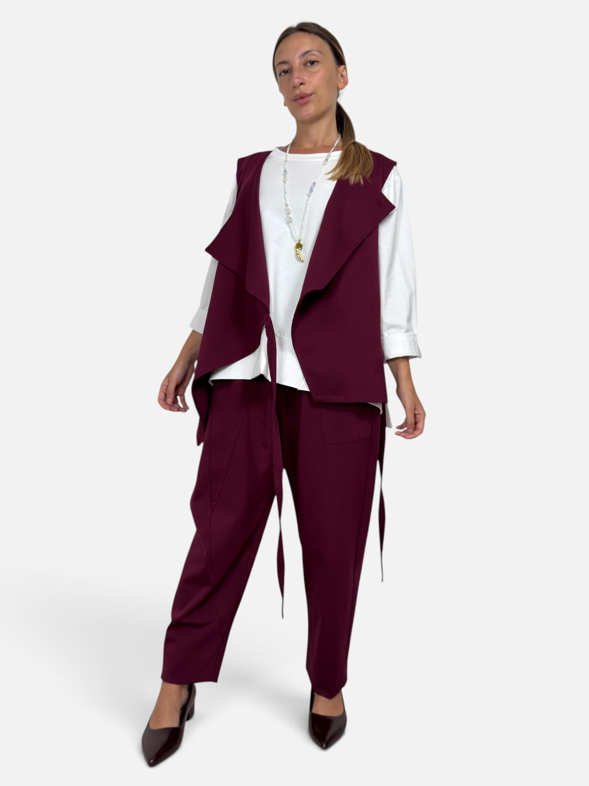 Pantalone Emma 158C – punto Milano con elastico in vita