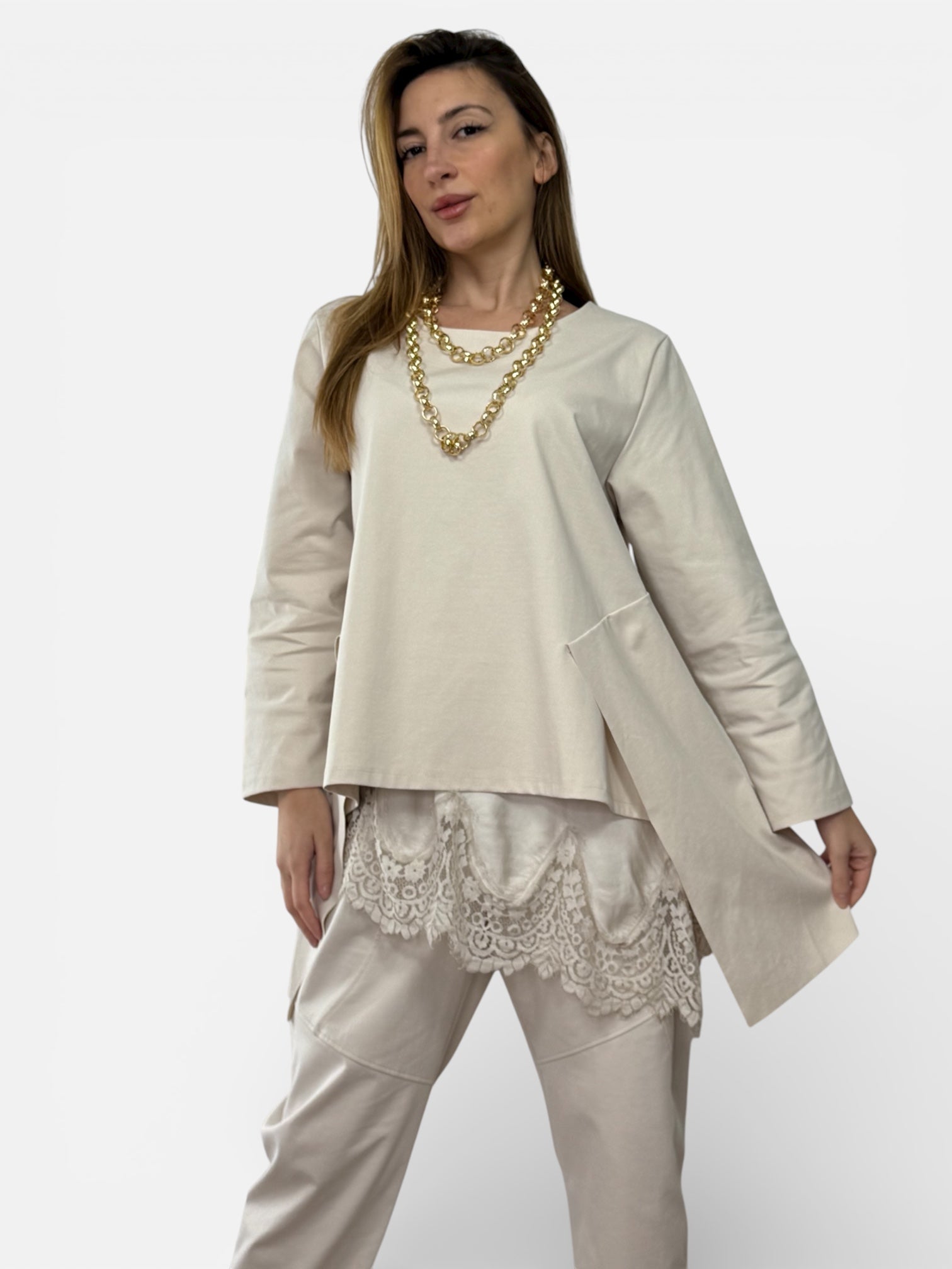 Blusa Kyr Beige 158C