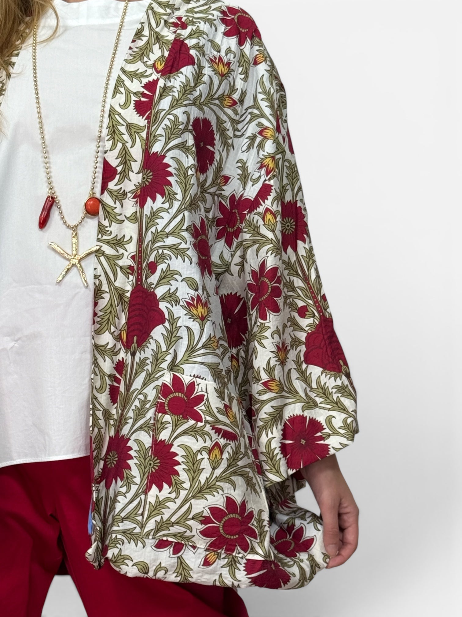 Giacca Kimono Red