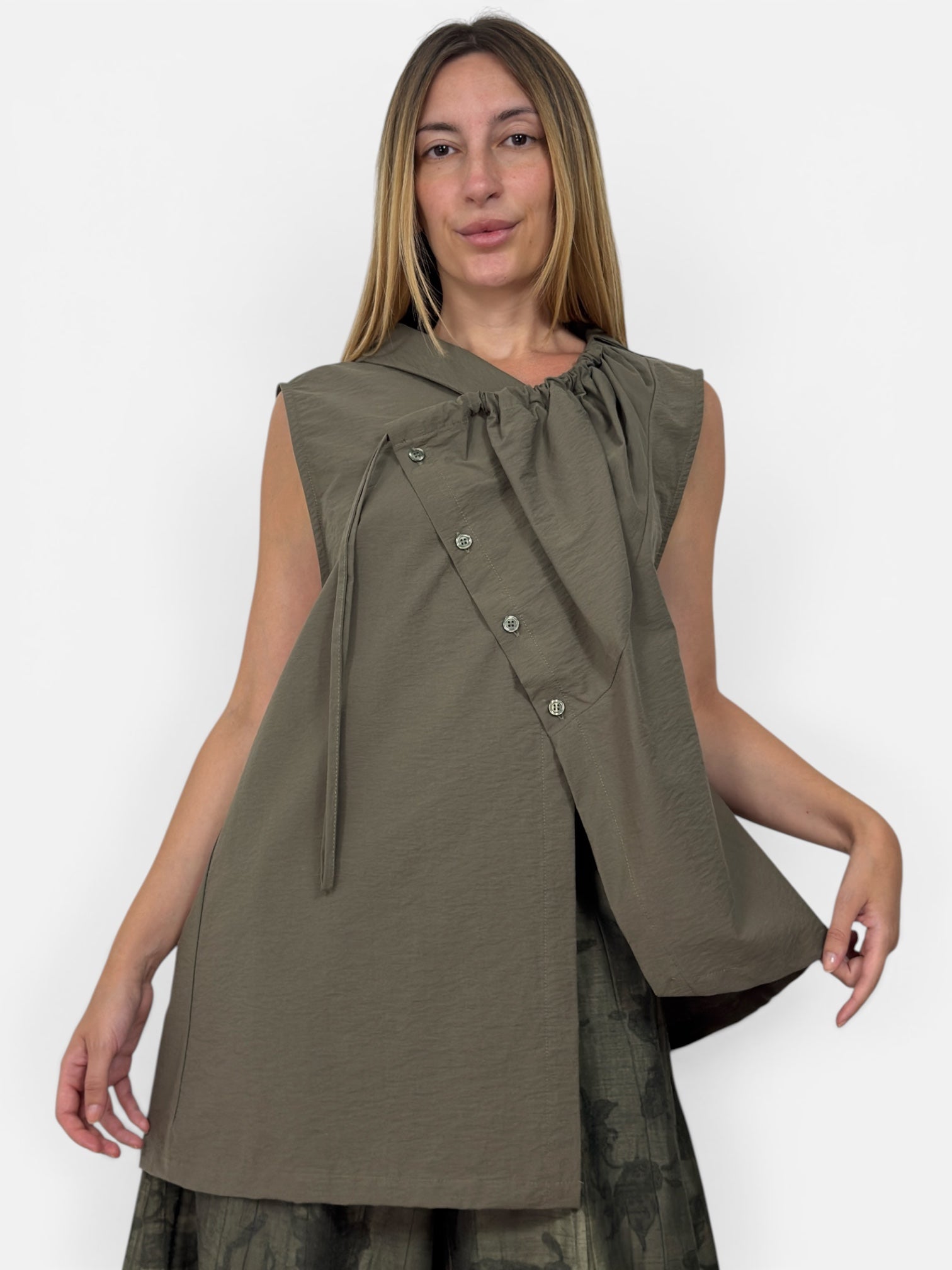 Camicia/Gilet Panama Green Aléa Uni