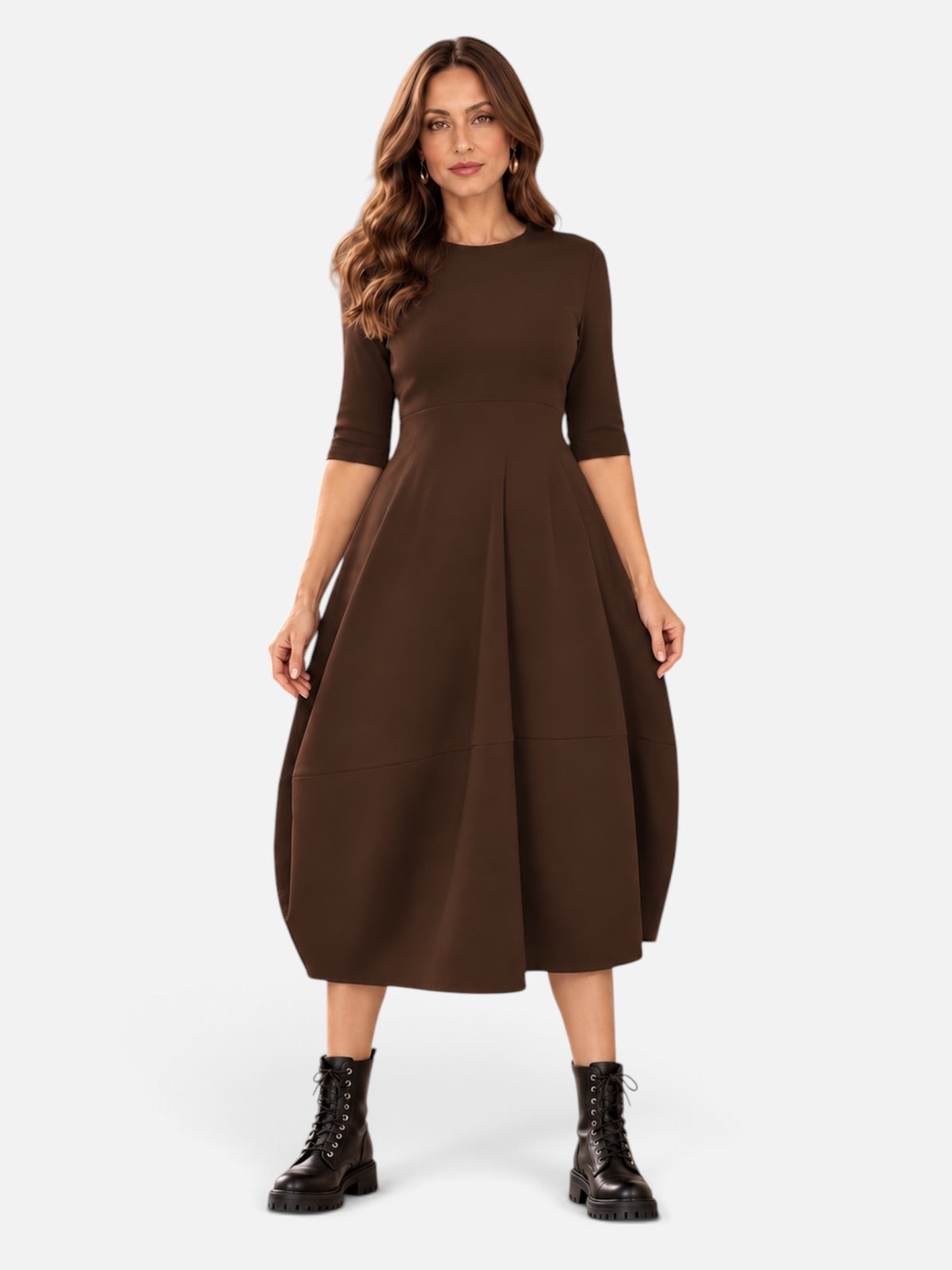 Abito Tokyo Brown – punto Milano, taglia unica