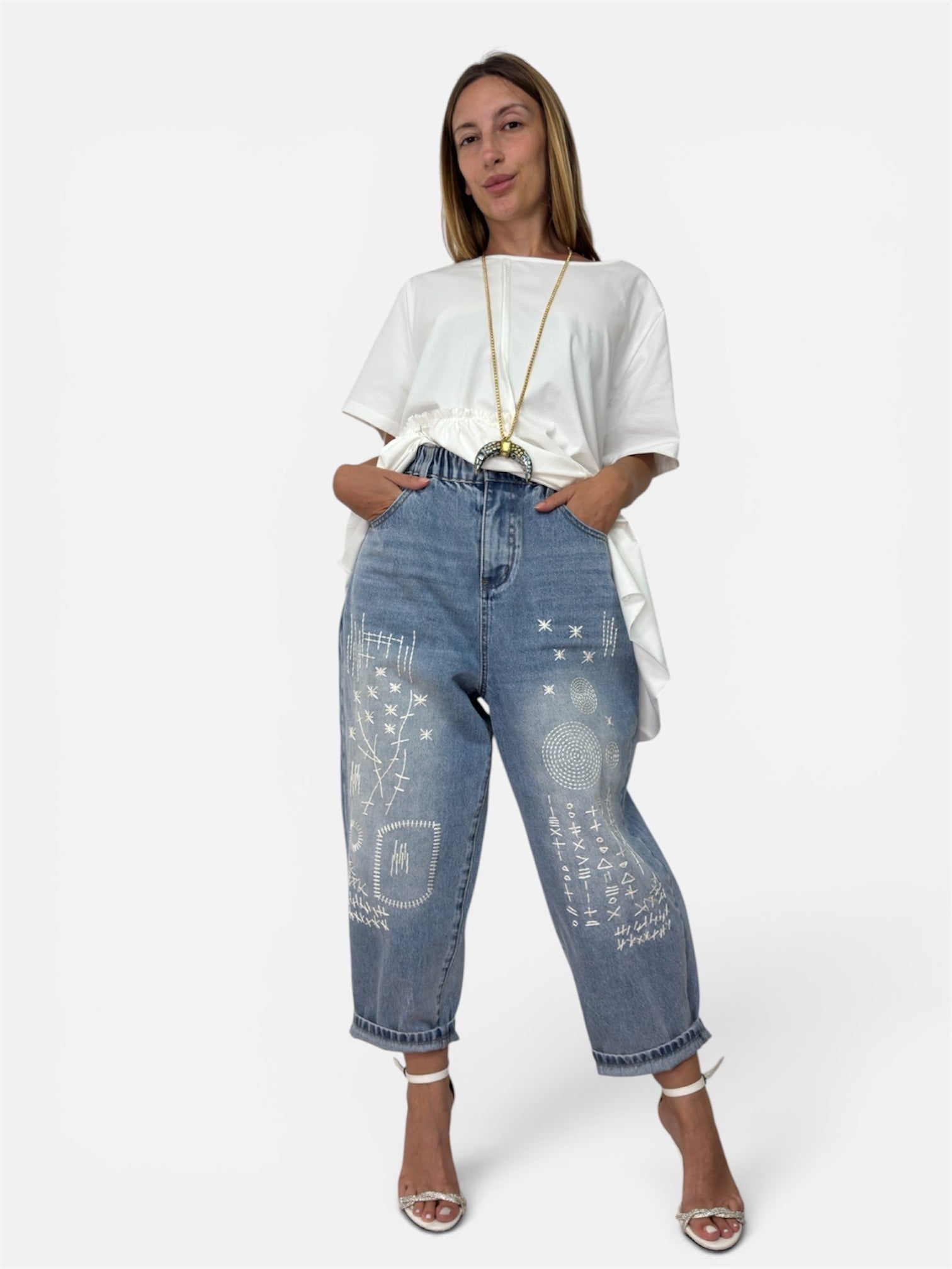 Jeans Ricamo Wendy Trendy