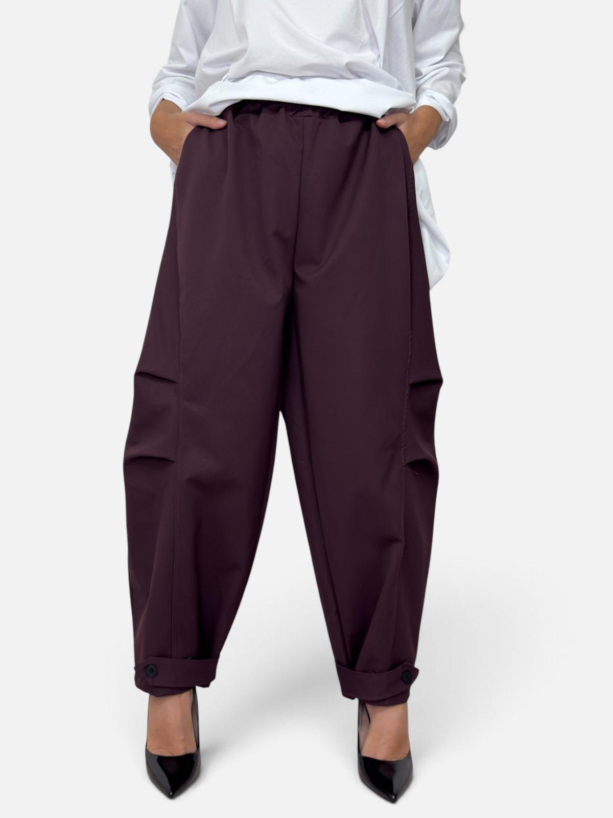 Pantalone Jenny Burro Marrone e Bordeaux