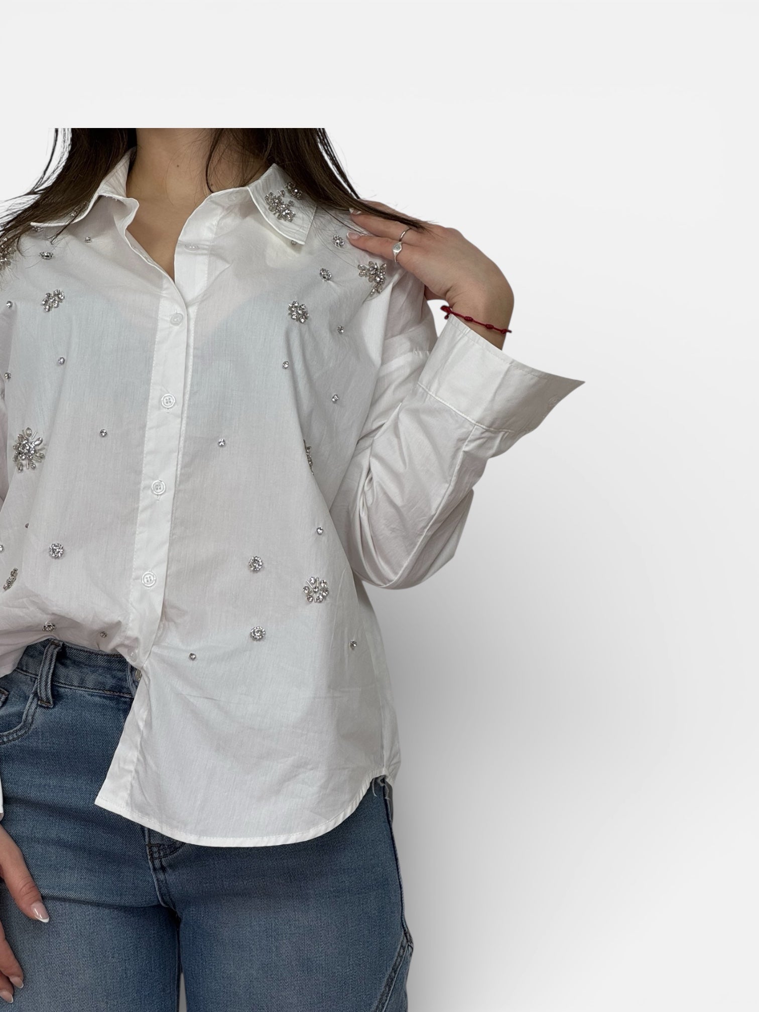 Camicia Bianca Strass