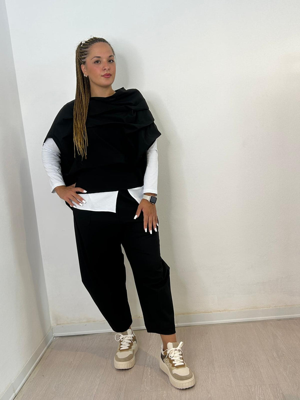 Maglia Poncho Black